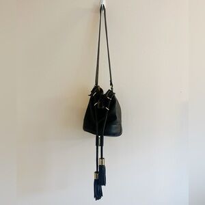 See By Chloe Black Leather Vicki Bucket Bag